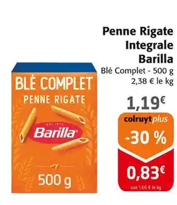 Colruyt BARILLA Penne Rigate Integrale offre