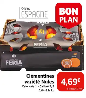 Colruyt Feria Clémentines variété Nules offre
