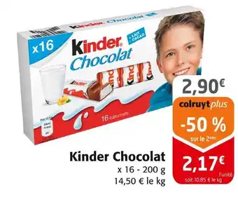 Colruyt Kinder Chocolat offre
