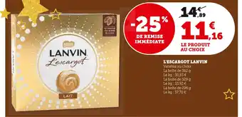 Super U LANVIN L'Escargot offre