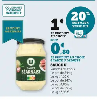 Super U U Sauce offre