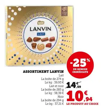 Super U LANVIN Assortiment offre