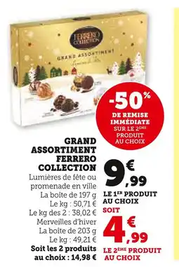Super U Ferrero Grand Assortiment Ferrero Collection Lumières de fête ou promenade en ville offre
