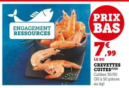 Super U Crevettes Cuites offre