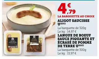 Super U U Aligot Saucisse offre