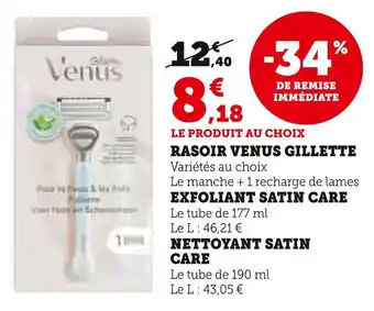 Super U GILLETTE Rasoir venus offre