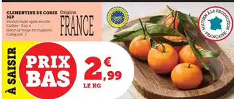 Super U Clementine de Corse IGP offre