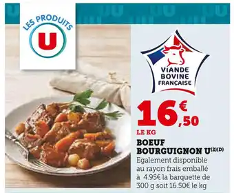 Super U U Boeuf Bourguignon offre