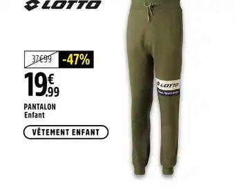 Intersport Lotto Pantalon Enfant offre