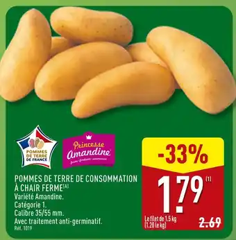 ALDI PRINCESSE AMANDINE Pommes de terre de consommation à chair ferme offre