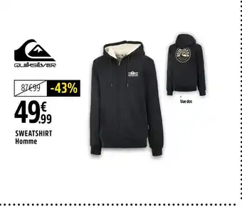 Intersport Quiksilver Sweatshirt Homme offre