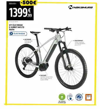 Intersport Nakamura VTT Électrique E-Summit 940 LTD Adulte offre