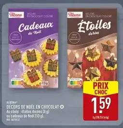ALDI Albona Décors de Noël en chocolat offre
