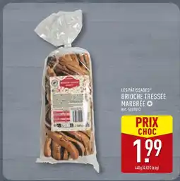 ALDI Les Pâtissades Brioche Tressée Marbrée offre