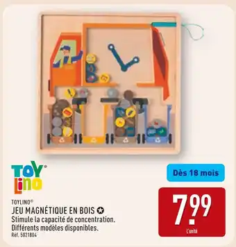 ALDI Toylino Jeu Magnétique en Bois offre