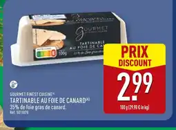 ALDI Gourmet Finest Cuisine Tartinable au foie de canard offre