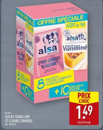 ALDI Alsa Sucre Vanilliné et Levure Chimique offre