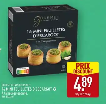 ALDI Gourmet Finest Cuisine 16 Mini Feuilletés d'Escargot offre