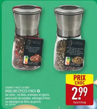 ALDI GOURMET FINEST CUISINE Moulins Épices Fines offre