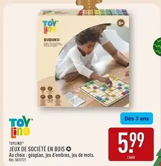 ALDI TOYLINO Jeux de société en bois offre