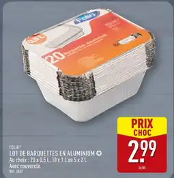 ALDI Folia Lot de barquettes en aluminium offre