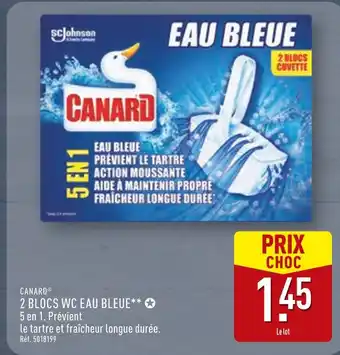 ALDI Canard 2 Blocs WC Eau Bleue offre