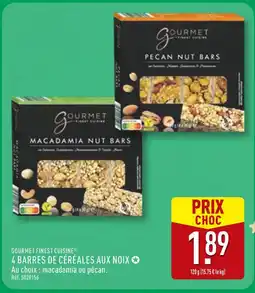 ALDI Gourmet Finest Cuisine Macadamia Nut Bars offre