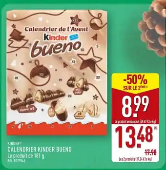 ALDI Kinder Calendrier Kinder Bueno offre