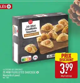 ALDI La Cuisine des Saveurs 20 Mini Feuilletés Saucisse offre