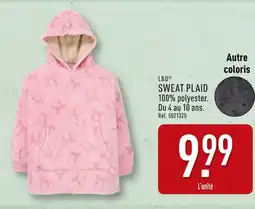 ALDI L&D SWEAT PLAID offre