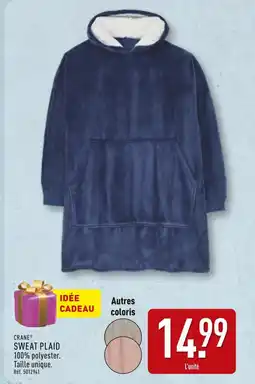 ALDI CRANE SWEAT PLAID offre