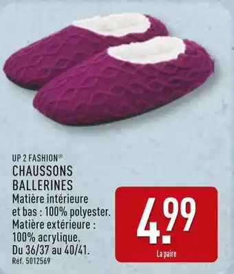 ALDI UP 2 FASHION Chaussons ballerines offre