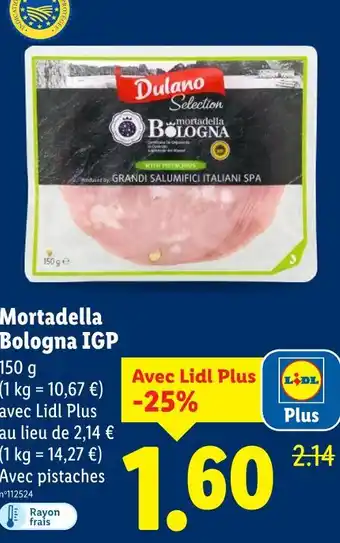Lidl DULANO Mortadella bologna IGP offre
