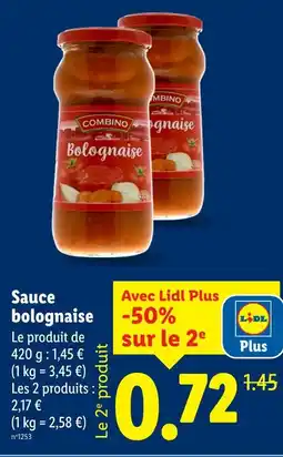 Lidl COMBINO Sauce bolognaise offre