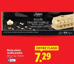 Lidl Deluxe Bûche plaisir vanille praliné offre