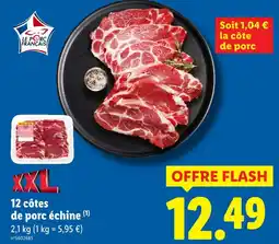 Lidl 12 côtes de porc échine offre