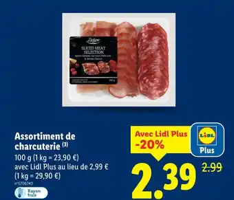 Lidl Deluxe Assortiment de charcuterie offre