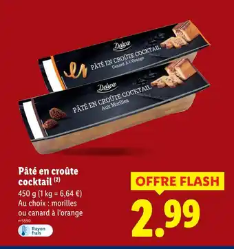 Lidl DELUXE Pâté en croûte cocktail offre