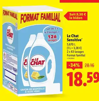 Lidl Le chat sensitive offre
