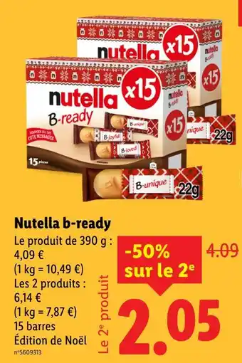 Lidl Nutella B-ready offre