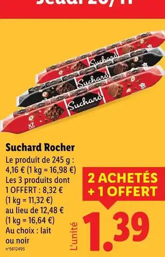 Lidl Suchard Rocher offre