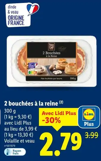 Lidl 2 Bouchées à la Reine offre