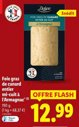 Lidl DELUXE Foie gras de canard entier mi-cuit à l'Armagnac offre