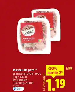 Lidl Saladinettes Museau de porc offre