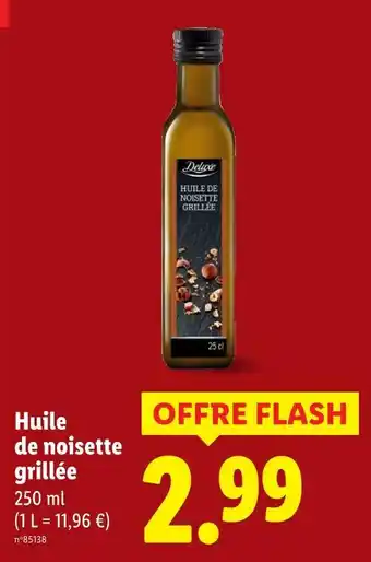 Lidl DELUXE Huile de noisette grillée offre
