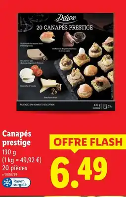 Lidl Deluxe Canapés prestige offre