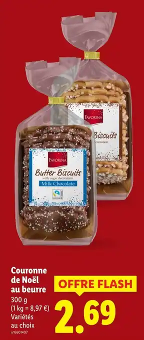 Lidl FAVORINA Couronne de noël au beurre offre