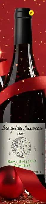 Lidl Beaujolais Nouveau Sans Sulfites Ajoutés 2025 AOP offre
