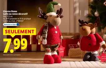 Lidl Livarno Home Lutin ou renne décoratif offre
