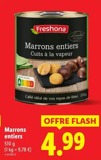 Lidl FREDHONA Marrons entiers offre